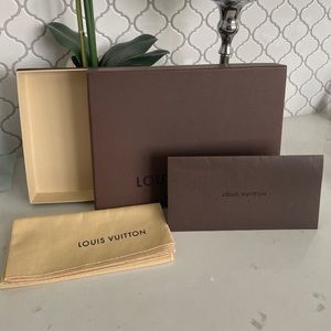 Authentic Louis Vuitton boxes for wallet or purse, w/ dust bag